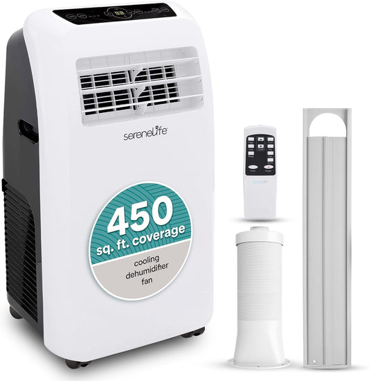 12000 BTU Portable Air Conditioner with Cooling, Fan, Dehumidifier, Remote Control & 24-Hour Timer