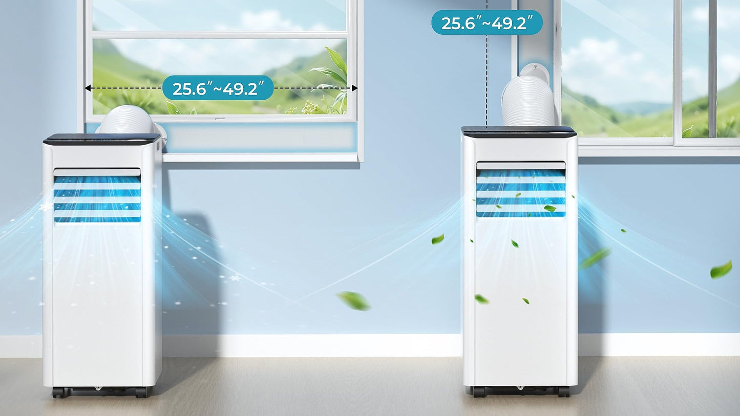 Air Conditioning Unit - Portable Air Conditioner 9000 BTU, 4-in-1 Energy Efficient Cooling & Dehumidifier, Quiet Operation