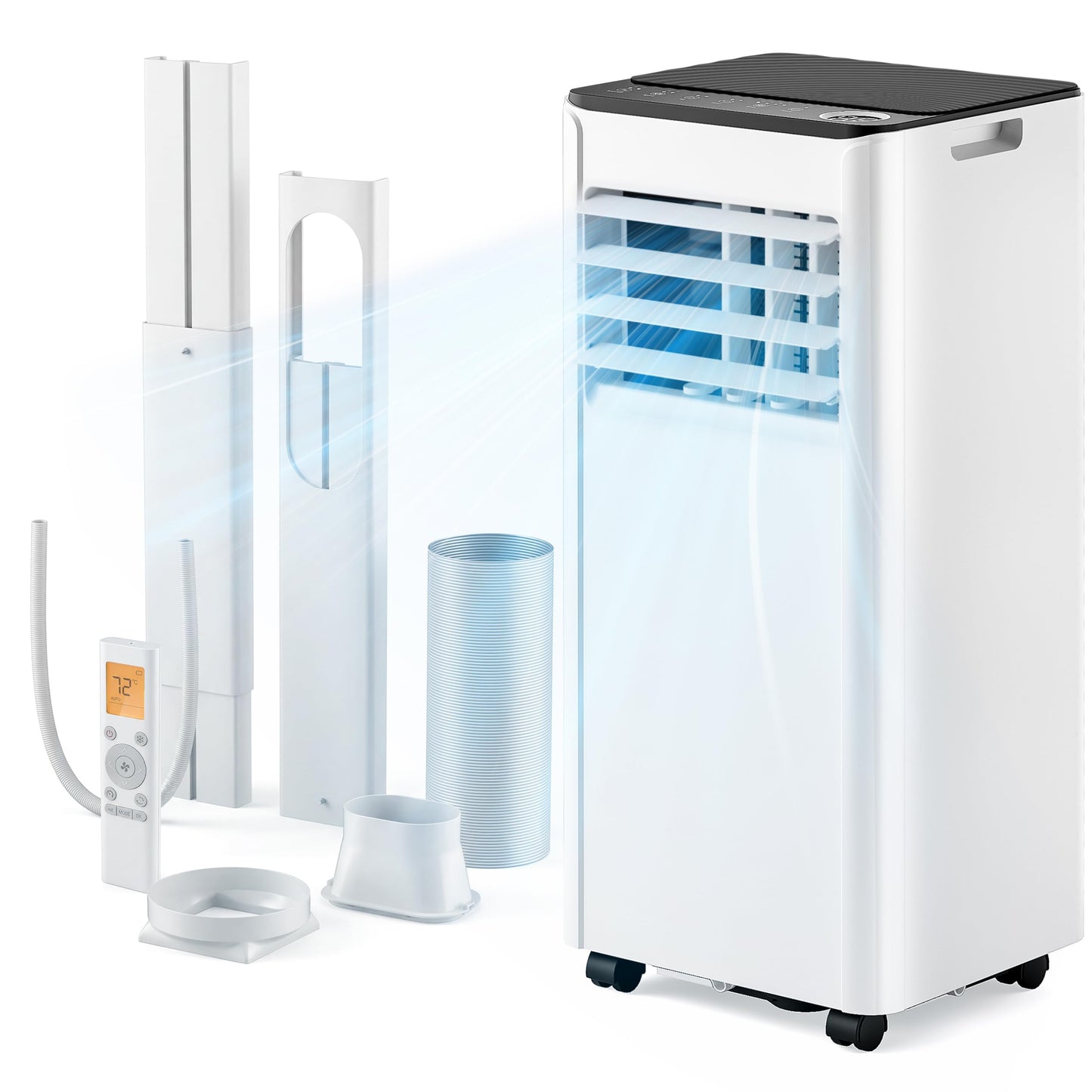 9000 BTU Portable Air Conditioner with Cooling, Dehumidifier, Fan, Sleep Mode & Remote Control
