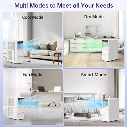 12000 BTU Portable Air Conditioner with Cooling, Fan, Dehumidifier, Sleep Mode & Remote Control